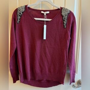 Lucy Paris Deep Red Knit Top